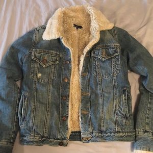 Sherpa-Lined Jean Jacket
